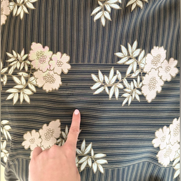 Max & Cleo Elegant 100% Silk Midi Floral Black‎ Brown & Pink Dress Size 10 - Picture 12 of 12